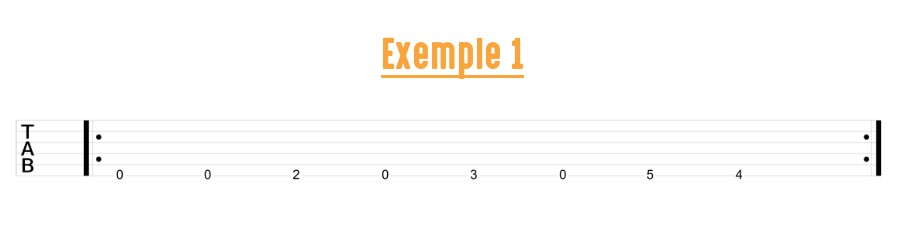 Voici une tablature simple