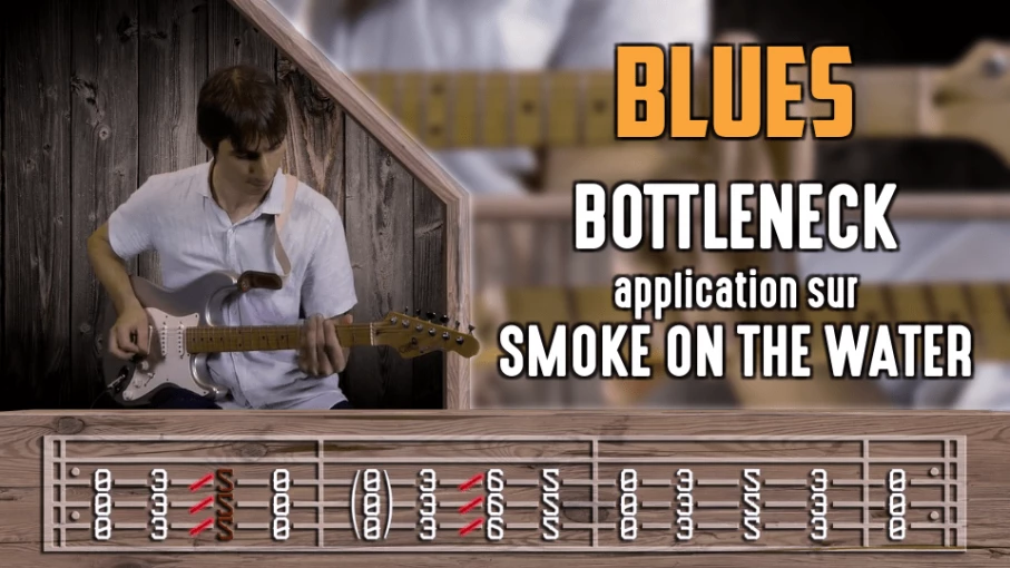Cours de guitare Blues : Le bottleneck sur Smoke On the Water