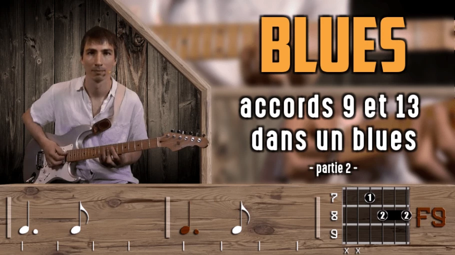 Nouveau cours blues : Accords 9 et 13 dans un blues, 2