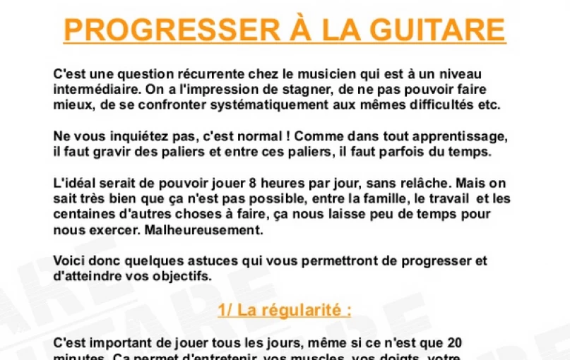 Conseils et Astuces pour Guitaristes #1