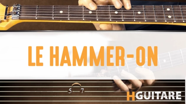 Le Hammer-on en guitare