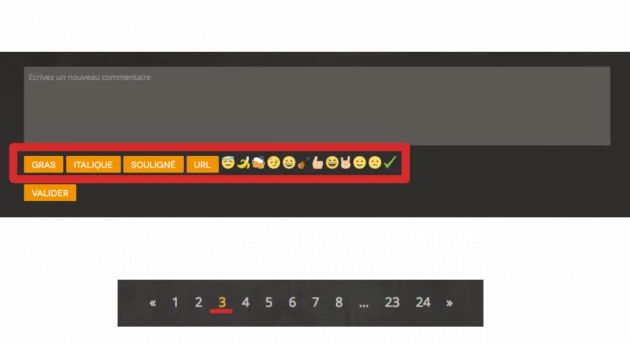 Forum : Smileys, textes et numérotation.