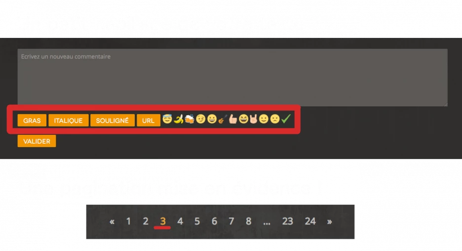 Forum : Smileys, textes et numérotation.