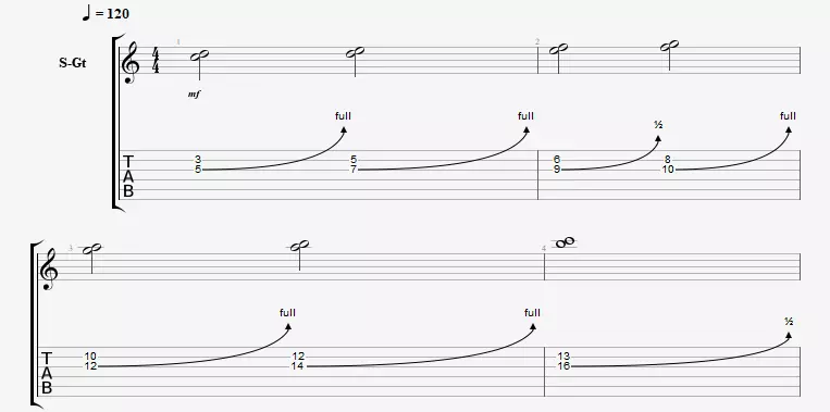 Exercice technique du bend 4