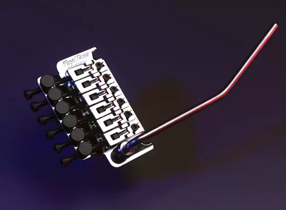 le chevalet flottant d’une guitare électrique