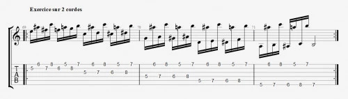 Exercices guitare pour la main gauche, exercice 7