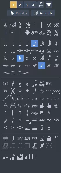 la tablature sur guitar pro