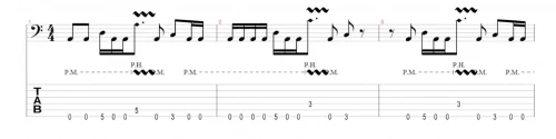 Exemple d’harmonique artificiel sur ce titre ce slipknot