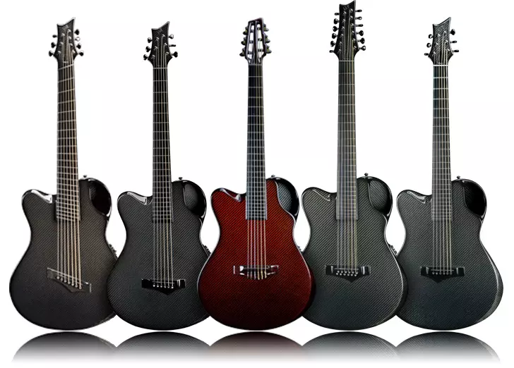 Le corps de certaines guitares sont fabriqués avec de la fibre de carbone
