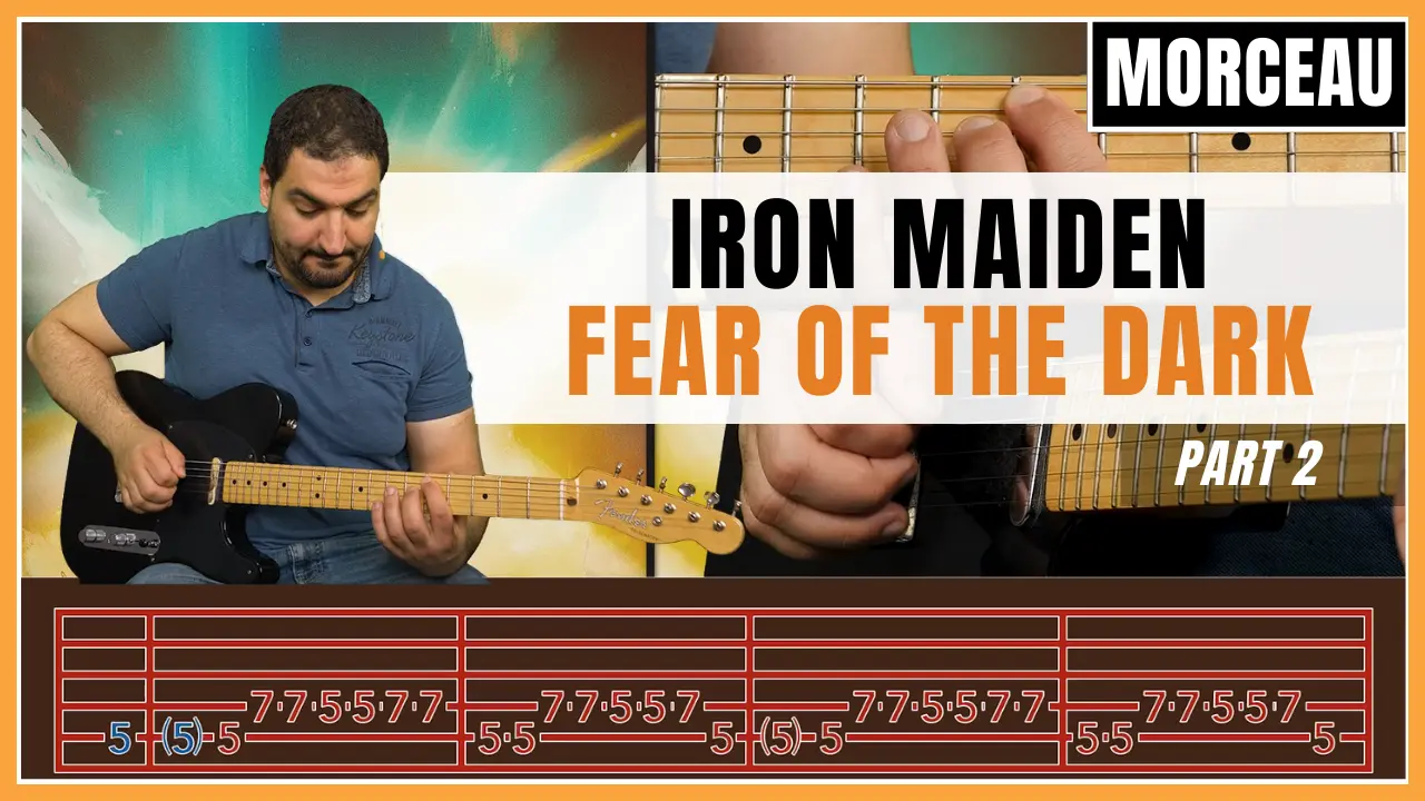 Tuto guitare : Iron Maiden - Fear of the Dark (part 2)
