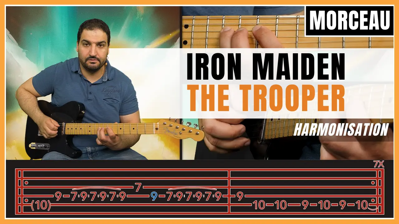 Tuto guitare : Iron Maiden - The Trooper (harmonisation)