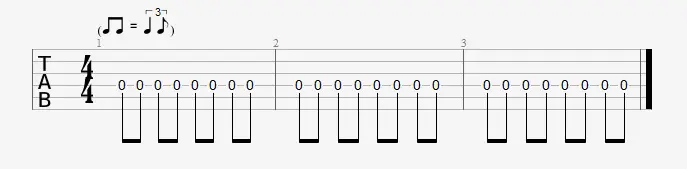 partition de guitare pour jouer un shuffle