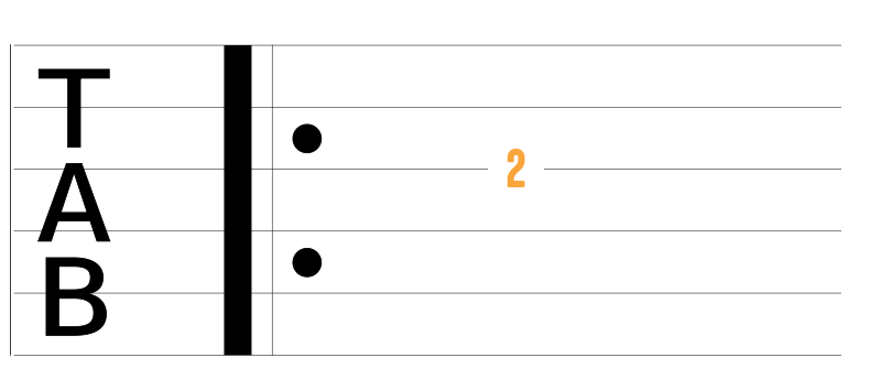 Exemple sur corde de Sol tablature