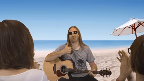 Apprendre la guitare à la plage