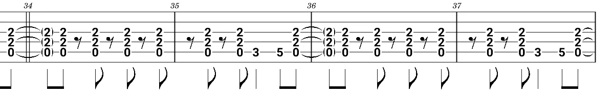 Tablature du riff La Grange de ZZ Top